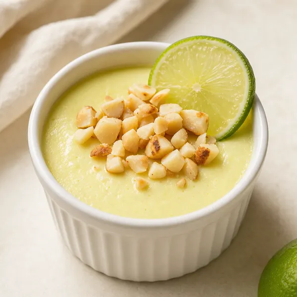 Chef-prepared key lime custard with macadamia nuts, Gourmet to Go, Santa Rosa Beach